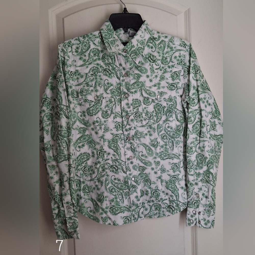 Cowgirl long sleeve Small western womens blouse button down rodeo country